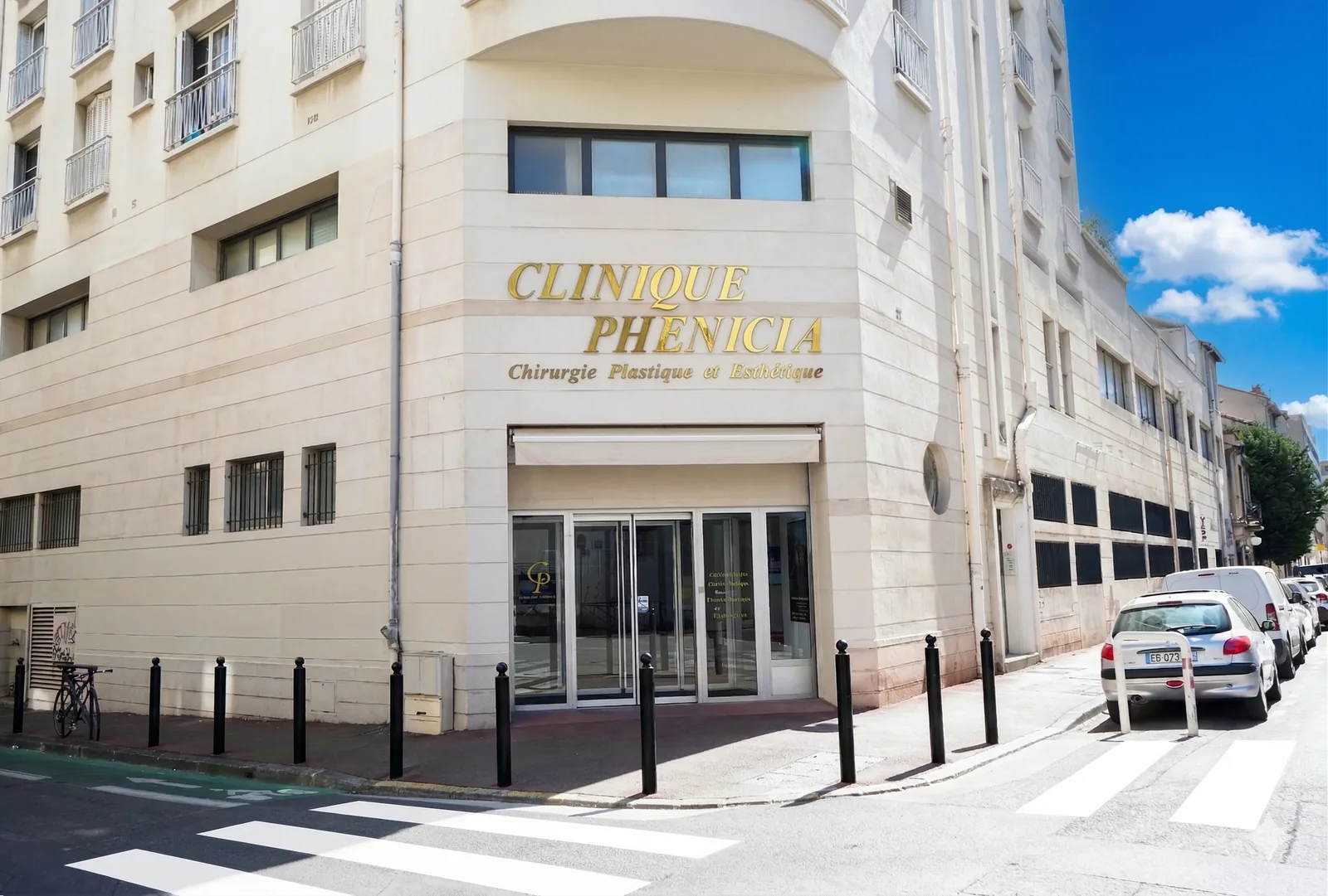Façade de la Clinique Phenicia, chirurgie et médecine esthétique à Marseille 5ème