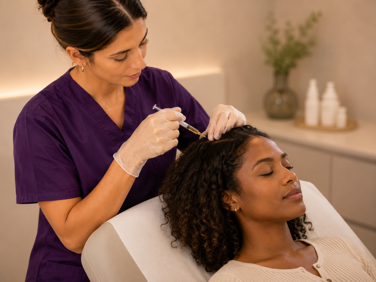 Soin du cuir chevelu sur cheveux afro, Ethnic Lab Clinique Phenicia Marseille