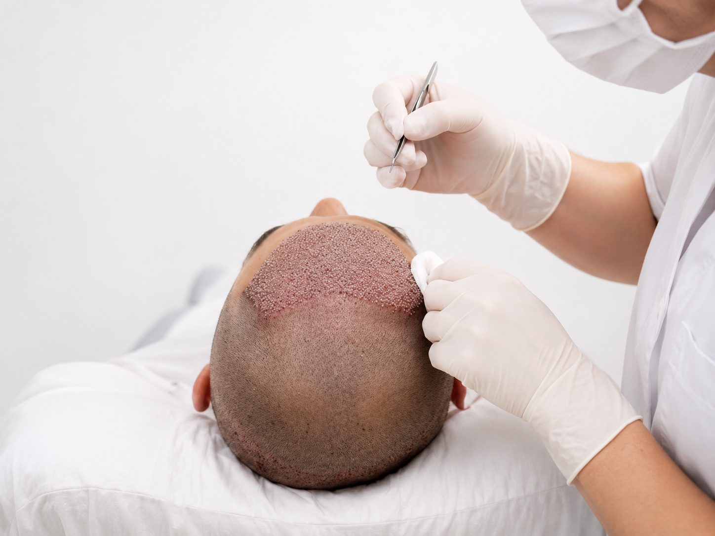 Greffe de cheveux FUE encadrée médicalement chez l'homme, Clinique Phenicia Marseille