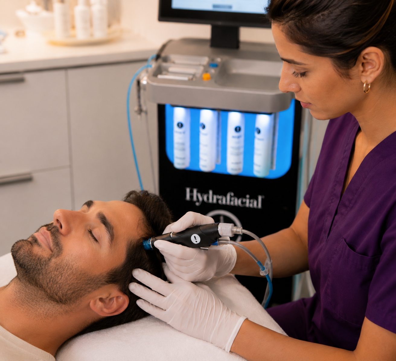 Soin du visage Hydrafacial chez l'homme, Clinique Phenicia Marseille